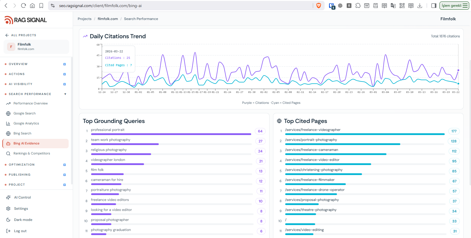 Citation tracking — RAG Signal client-work environment